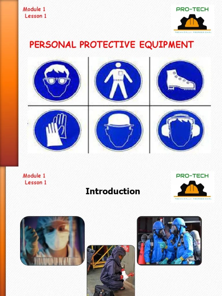 Module 1-Lesson1 | PDF | Personal Protective Equipment | Working Conditions