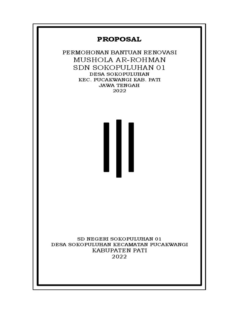 Contoh Proposal Bantuan Perbaikan Mushola | PDF