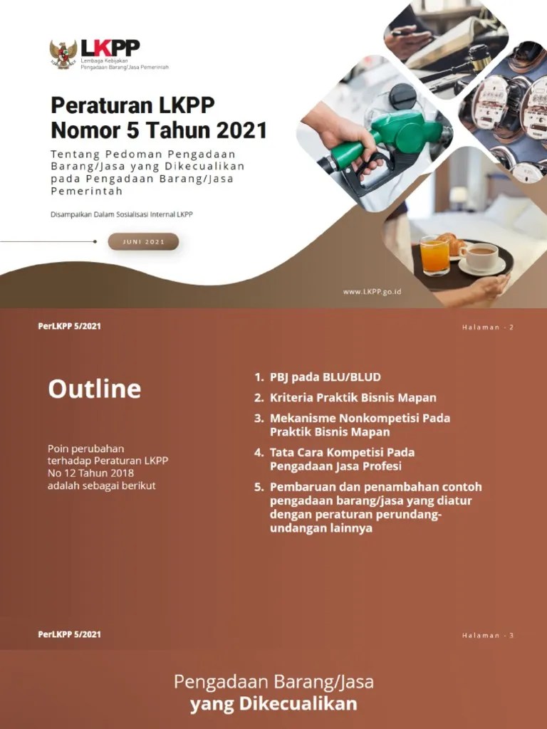 Peraturan LKPP No. 5 Tahun 2021 (Pengadaan Yang Dikecualikan) | PDF
