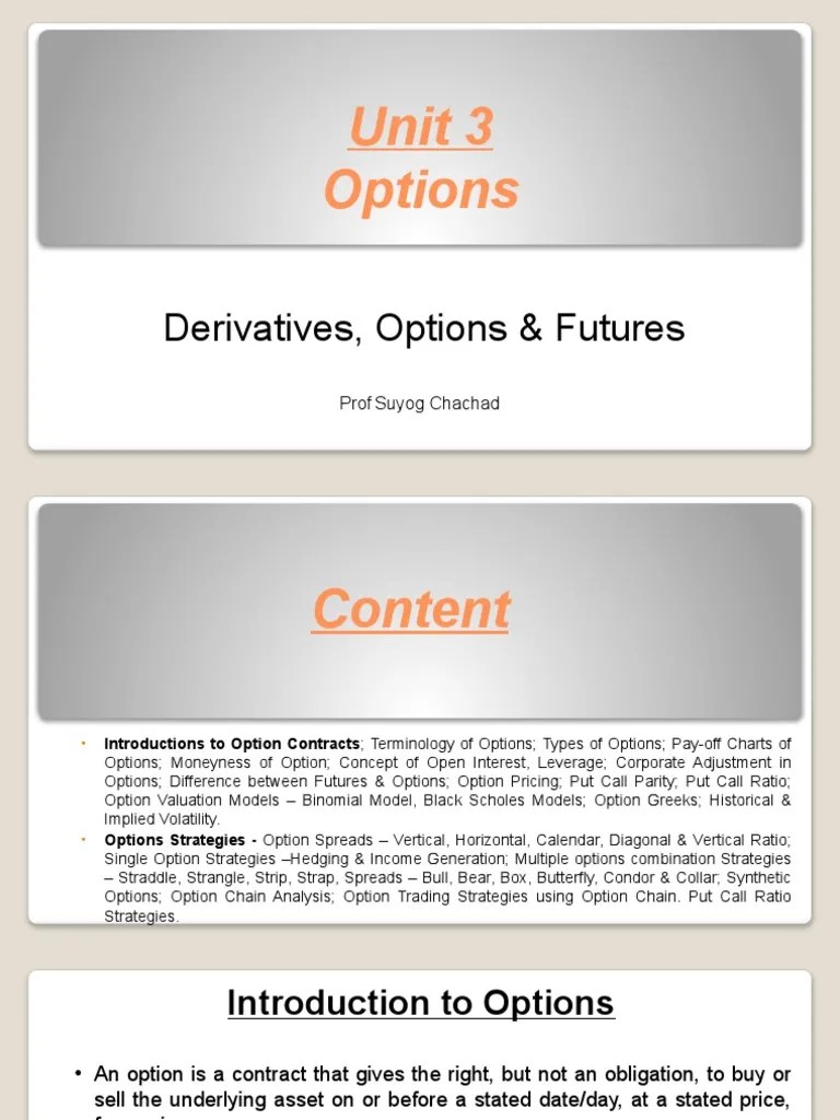 Option - Derivatives | PDF | Greeks (Finance) | Option (Finance)