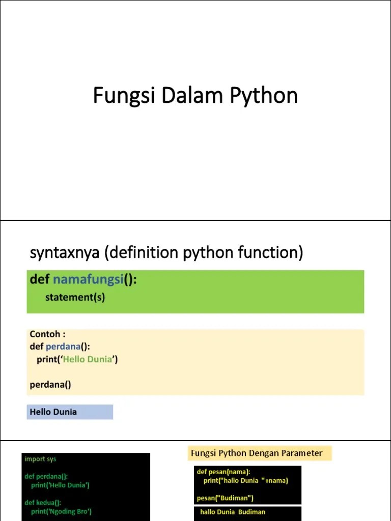 07 Fungsi Dalam Python | PDF