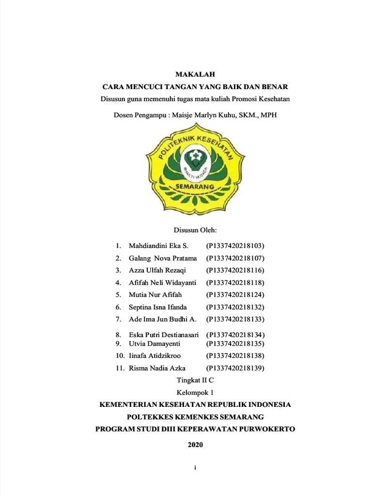 PDF Makalah Cuci Tangan - Compress | PDF