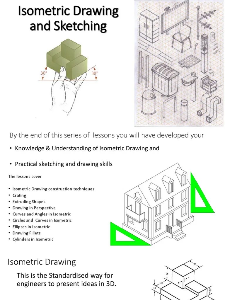 Isometric Drawings And Sketches 5 | PDF | Ellipse | Drawing
