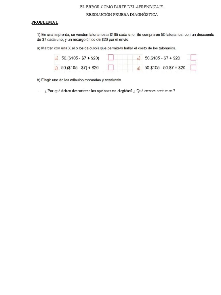 Evaluacion Diagnostica | PDF