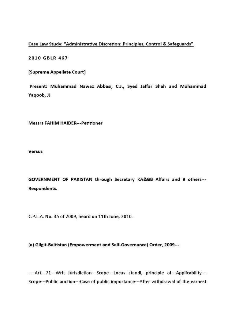 Administrative Discretion Notes | PDF | Jurisdiction | Judgment (Law)