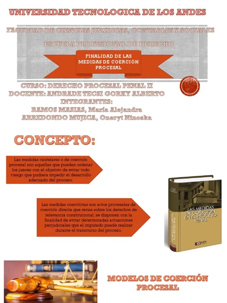 Finalidad De Las Medidas De Coerción Procesal | PDF | Ley Procesal ...