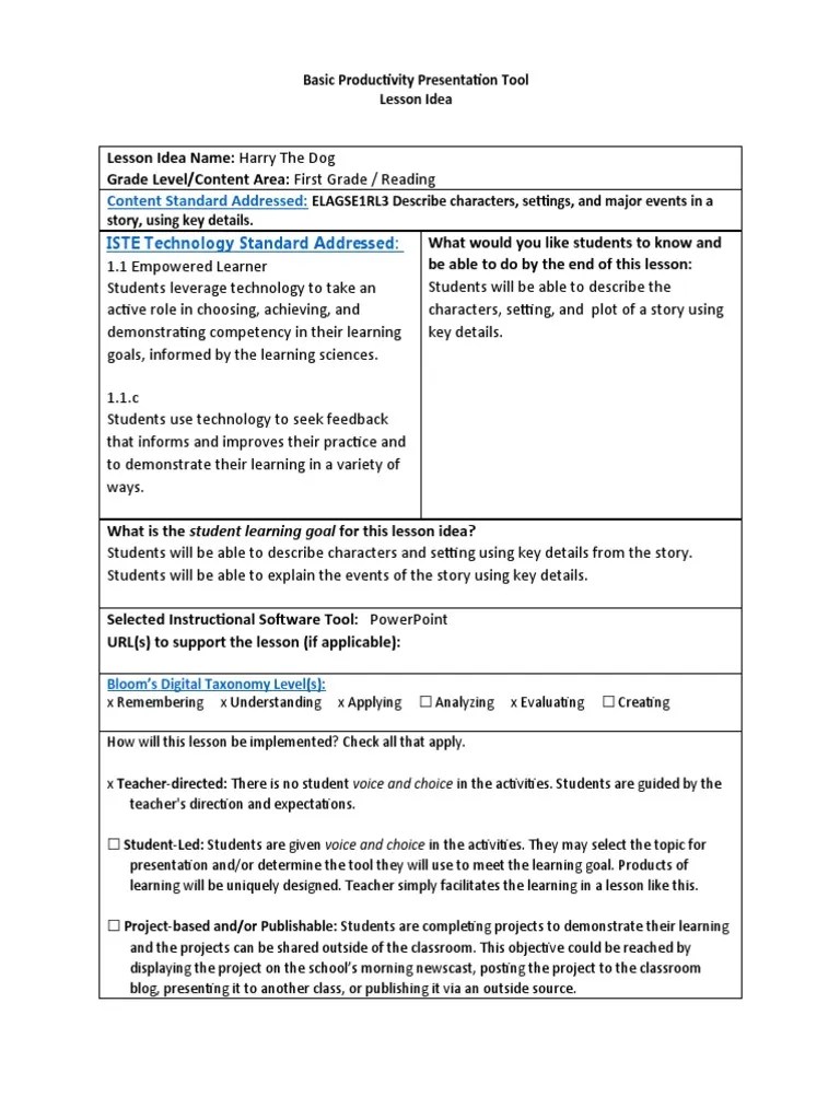 Basic Productivity Tools Lesson Idea | PDF | Learning | Change