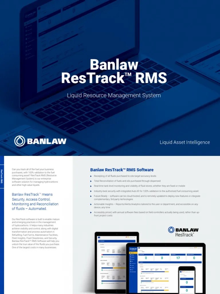 Banlaw ResTrack RMS Fuel Management System Software Brochure | PDF ...