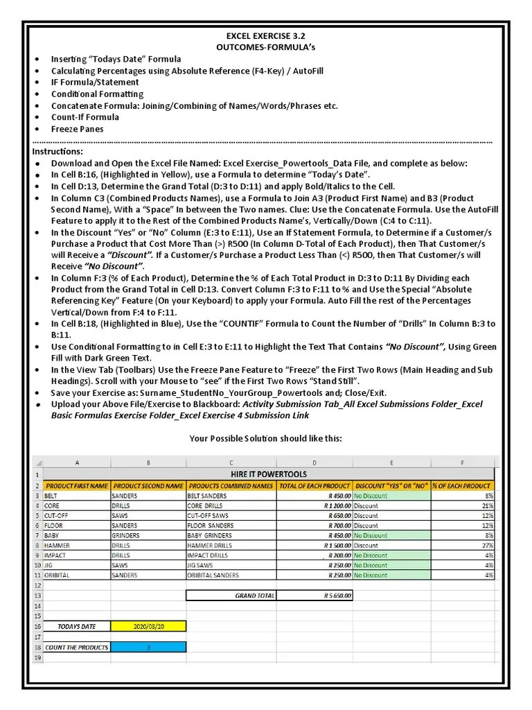 Mastering Excel Formulas: Calculating Dates, Percentages, Conditional ...