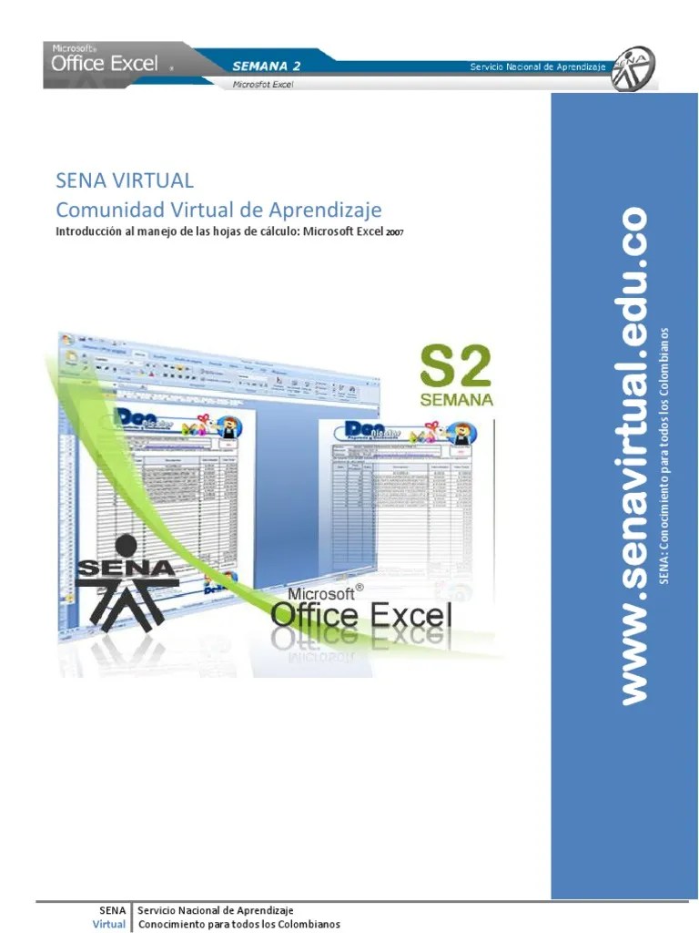 Guia Aprendizaje Semana2 | PDF | Hoja De Cálculo | Microsoft Excel