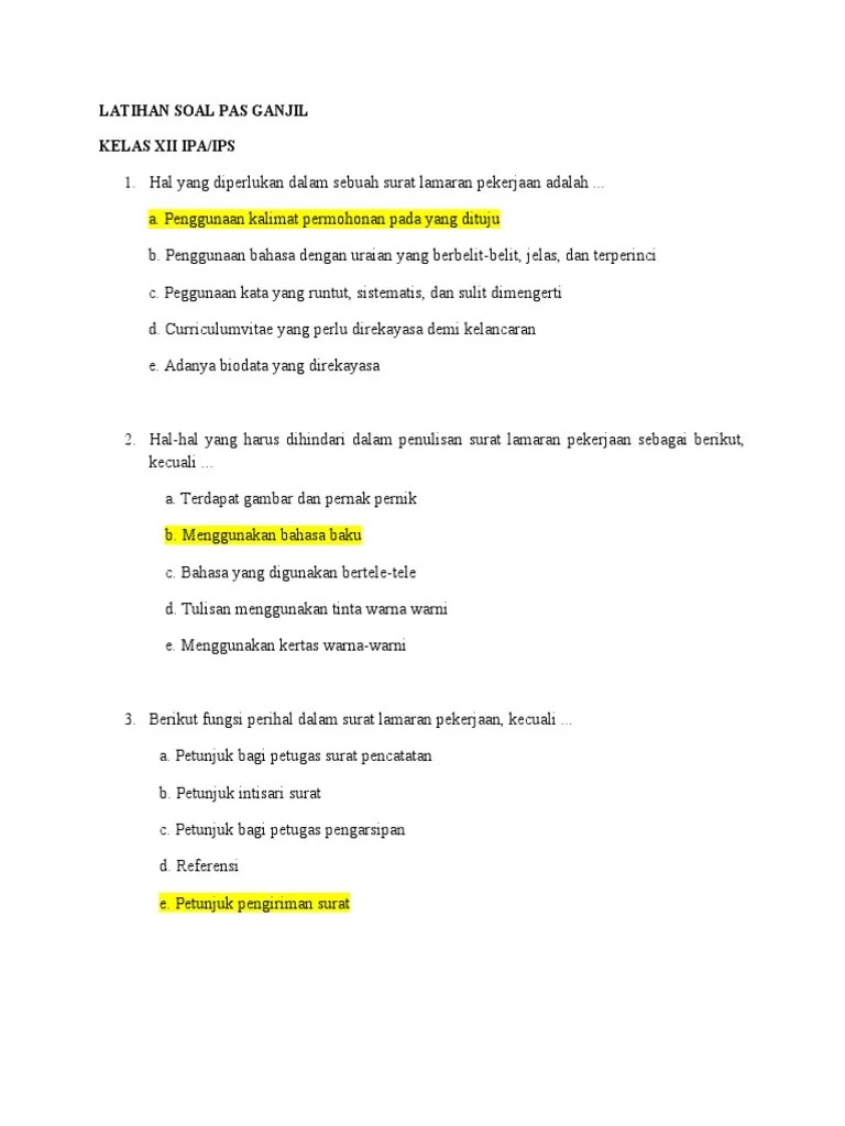 Latihan Soal Kelas 12 Bahasa Indonesia Amalia Juningsih | PDF