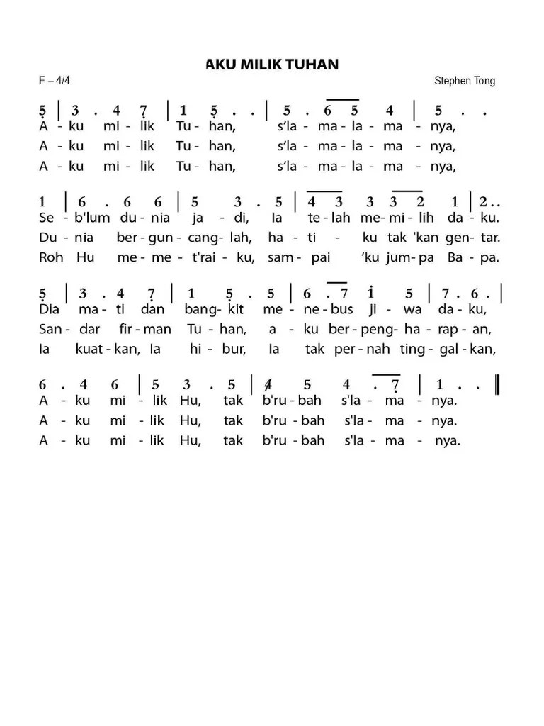 Aku Milik Tuhan PDF | PDF