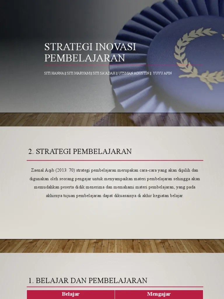 Strategi Inovasi Pembelajaran | PDF