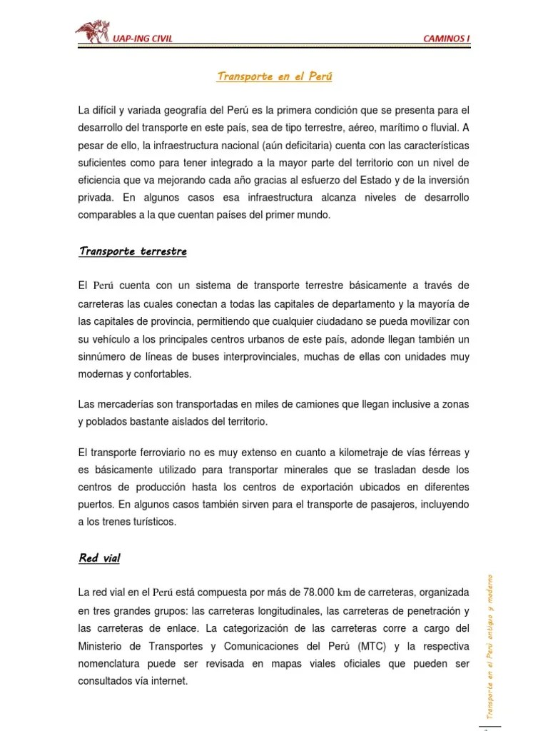 Los Caminos Antiguos Del Perú | PDF | Transporte | Transporte Por Carretera