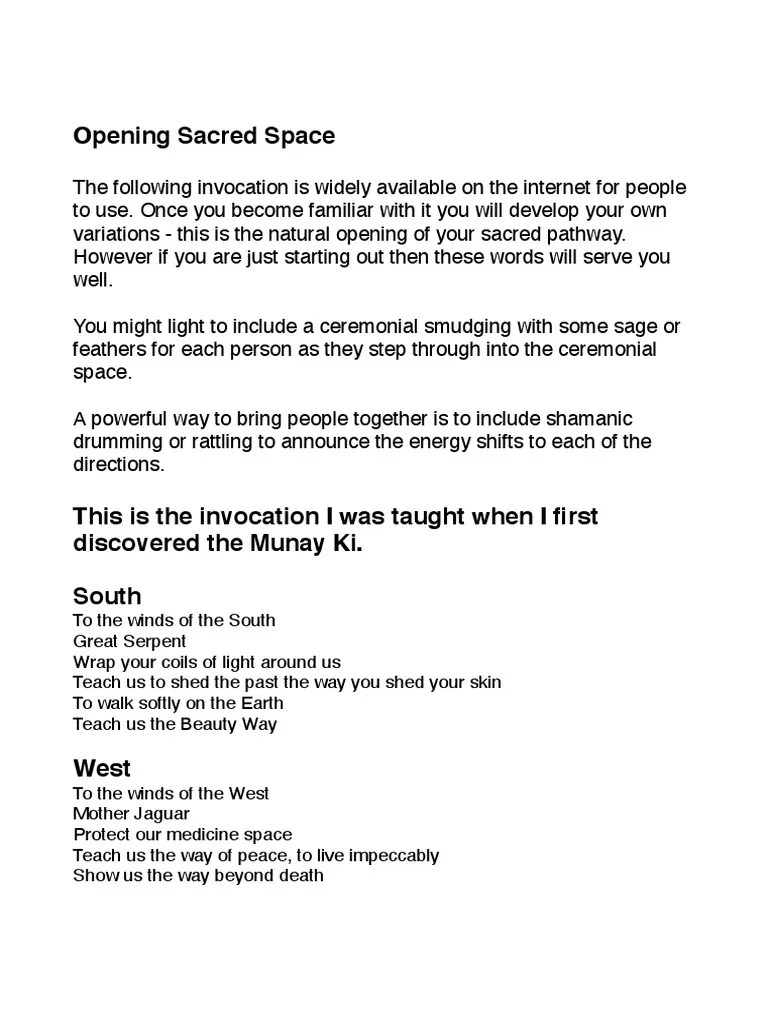 Opening Sacred Space PDF | PDF
