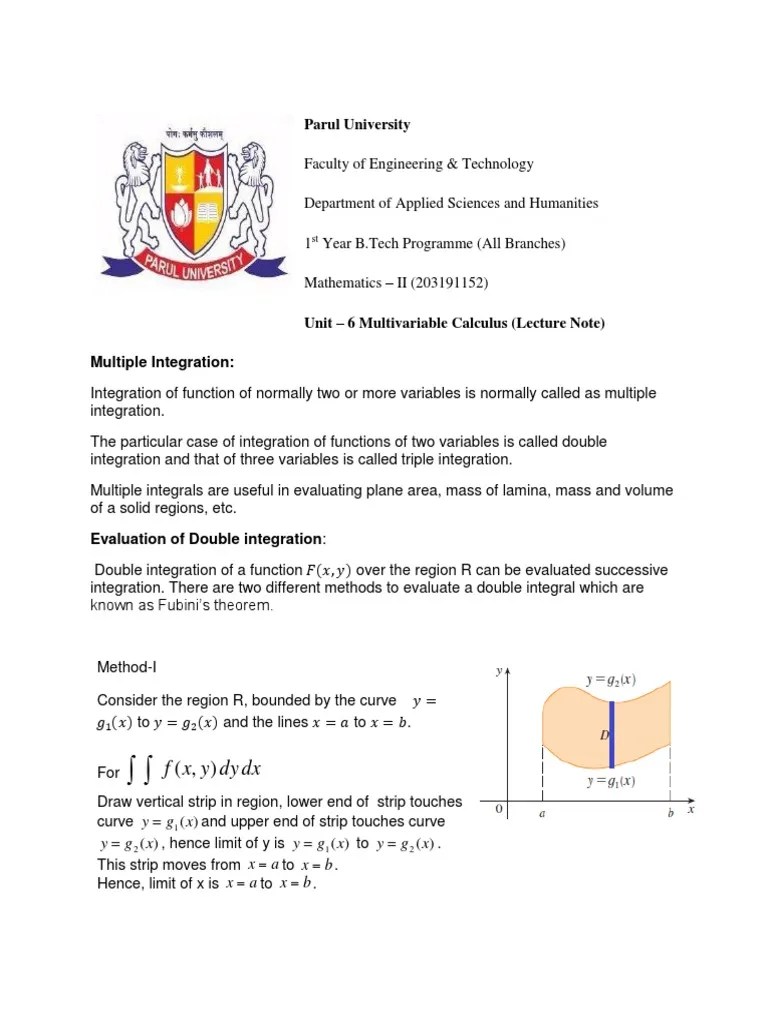 Unit-6 Multivariable PDF | PDF