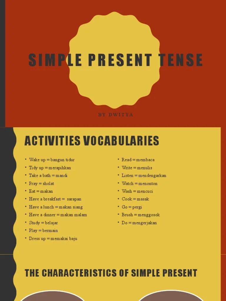 Simple Present Tense Kelas 4 | PDF | Linguistics | Cuisine
