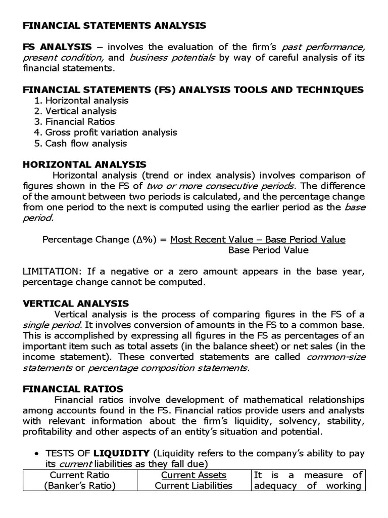 Financial Statements Analysis PDF | PDF | Dividend | Stocks