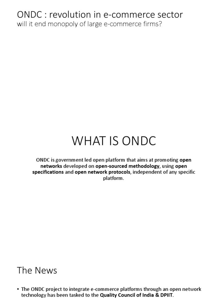 What Is Ondc PDF | PDF