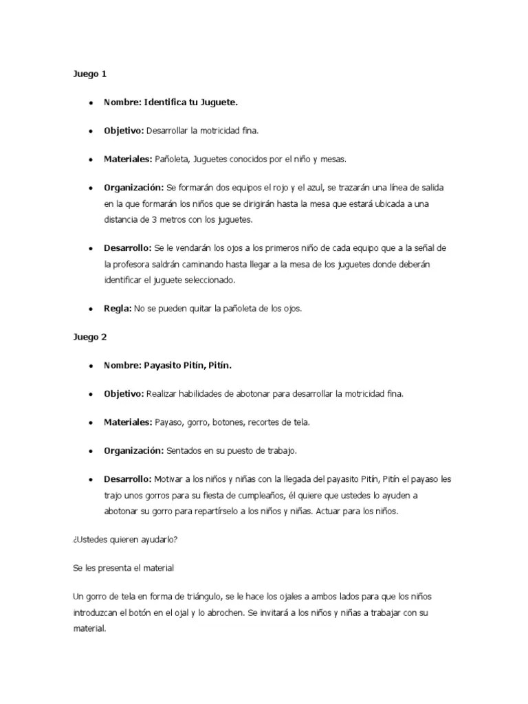 Juego 1 | PDF