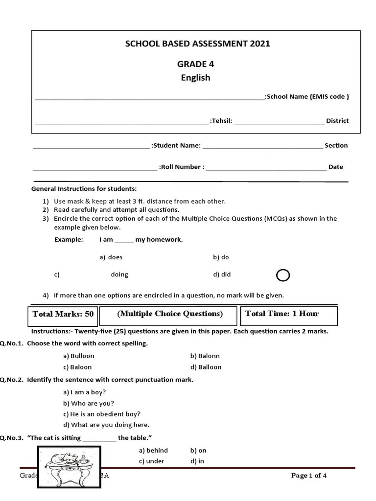 English Grade-4 | PDF