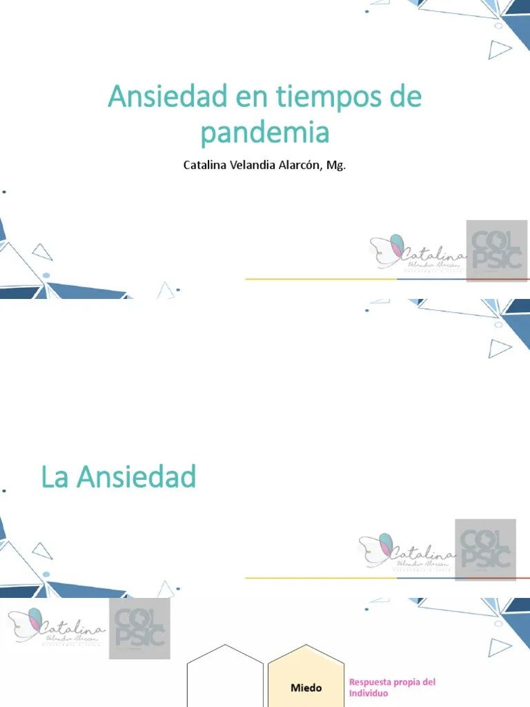 MANEJO DE ANSIEDAD DURANTE PANDEMIA PPT - PDF Versión 1 | PDF | Ansiedad | Temor