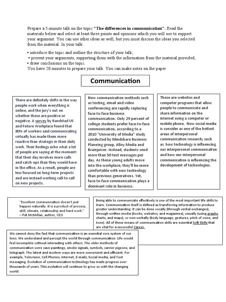 Communication Speaking 12 | PDF