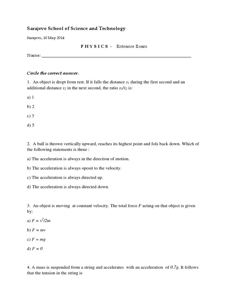 Physics Entrance Test 2 PDF | PDF | Atomic Nucleus | Neutron