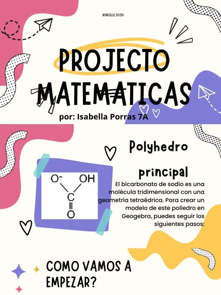 Proyecto Matematicas PDF | PDF | Tetraedro | Enlace Químico