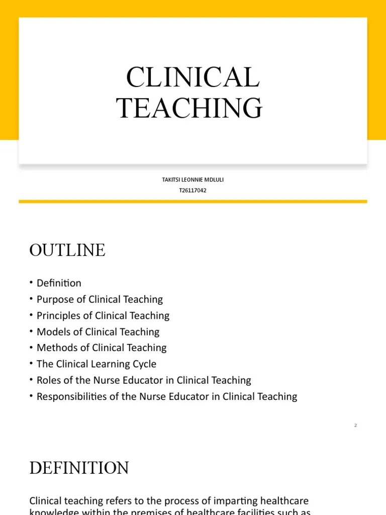 Principles And Models Of Effective Clinical Nursing Education | PDF ...