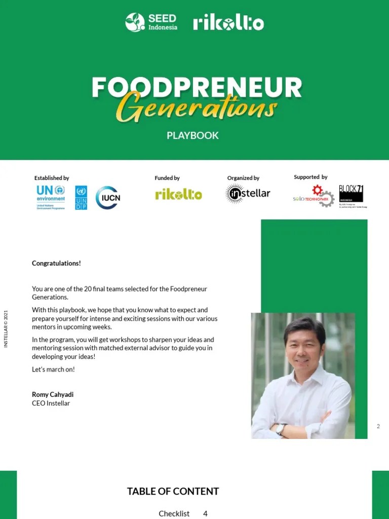Foodpreneur Generation Playbook | PDF | Startup Company | Small ...