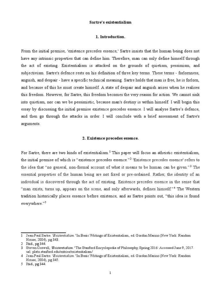 Existentialism | PDF | Existentialism | Essence