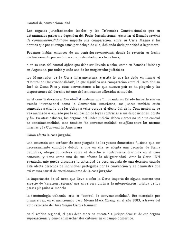 Control De Convencionalidad - RESUMEN VIDEO CLASE | PDF | Convenio Europeo De Derechos Humanos ...