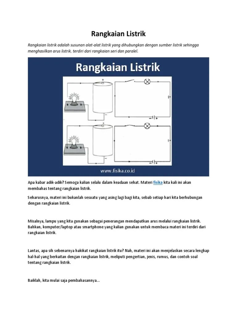 Rangkaian Listrik | PDF | Sains & Matematika