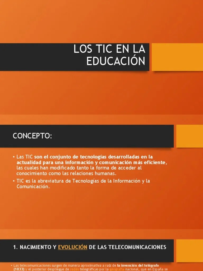 Los Tic En La Educación | PDF | Tecnología De Información Y Comunicaciones | Enseñando