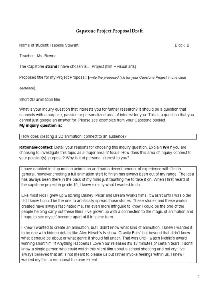 Capstone Project Proposal Draft CLC 12 | PDF | Thought | Creativity