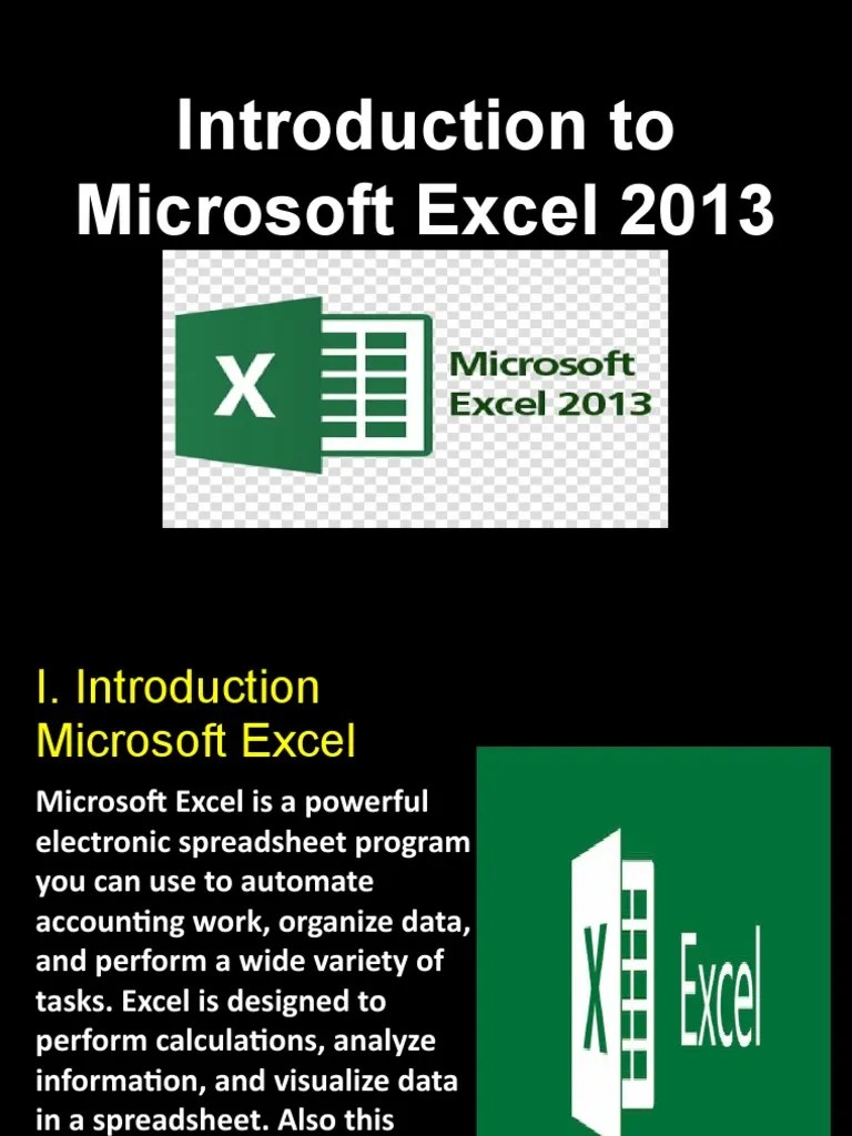 Week 9 (Introduction To Microsoft Excel) | PDF | Microsoft Excel ...