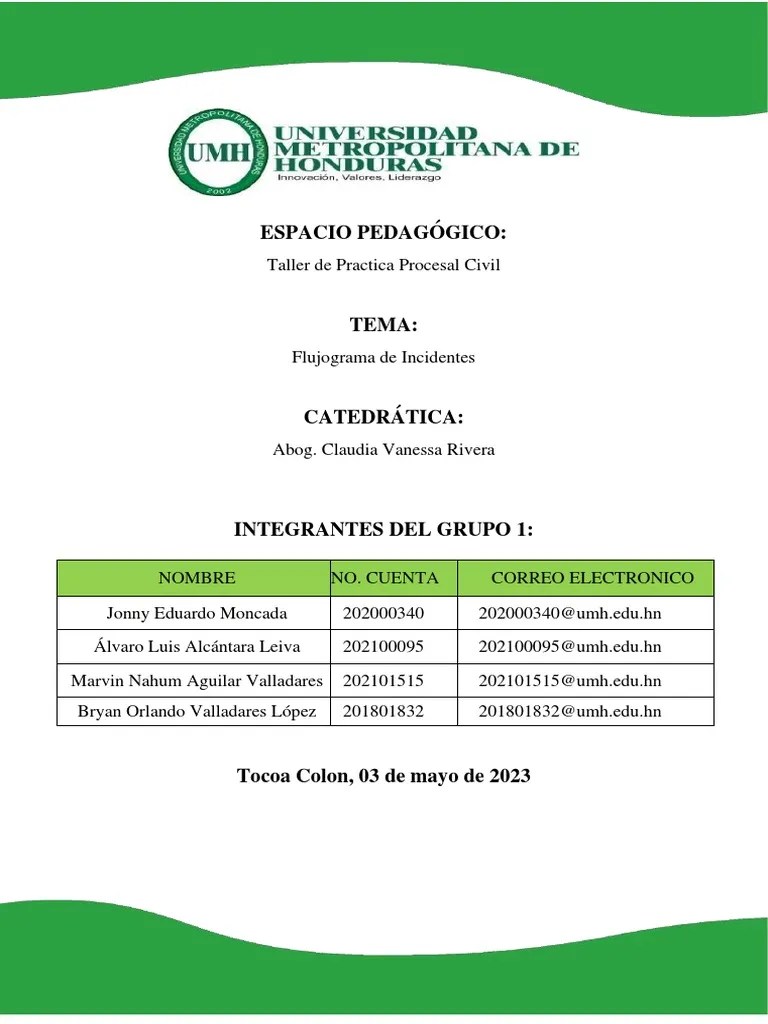 Flujograma De Incidentes. - Grupo1 | PDF | Liquidación | Formas De Gobierno