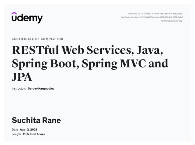 RESTful Web Services, Java, Spring Boot, Spring MVC And JPA | PDF