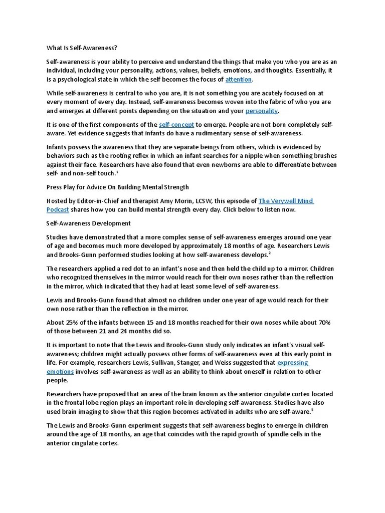 What Is Self Awareness | PDF | Self Awareness | Leadership