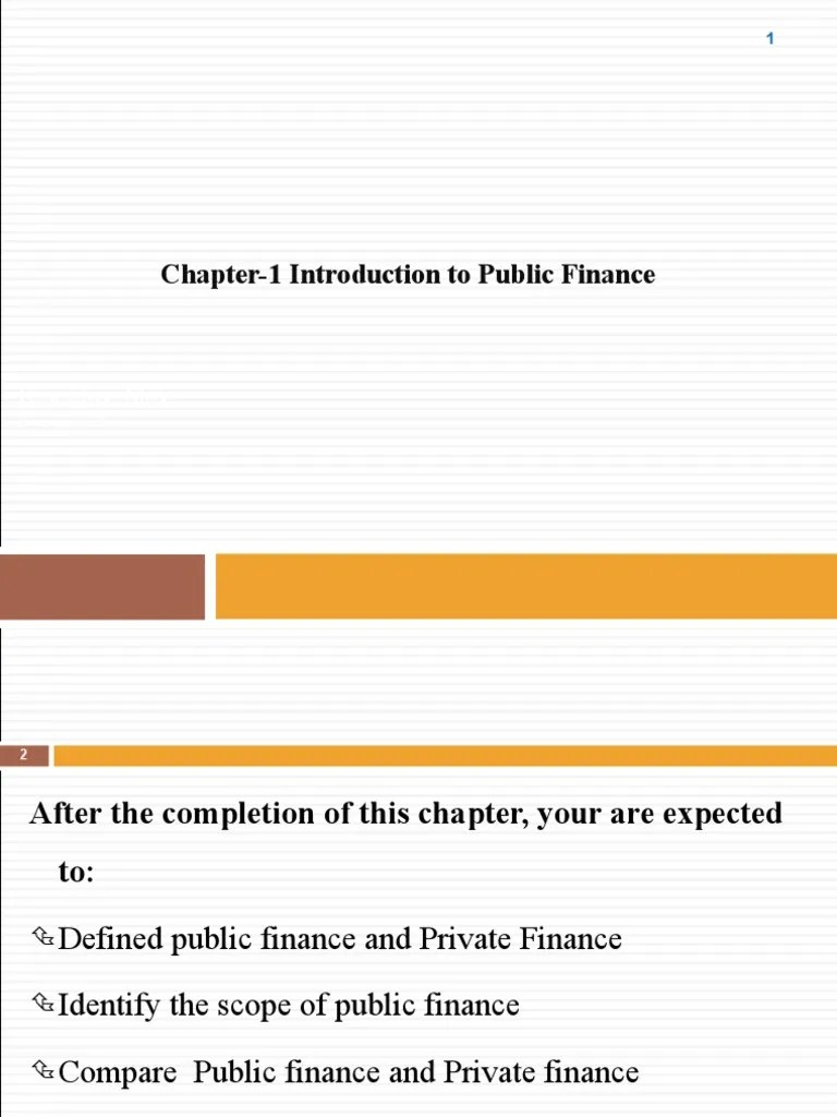 Chapt 1 - Introduction To Public Finance | PDF | Public Finance | Economies