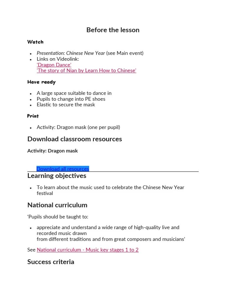 Chinese New Year | PDF | Entertainment | Musicology