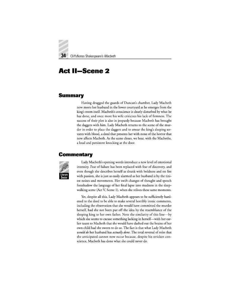 Macbeth Act 2.2 Notes PDF | PDF