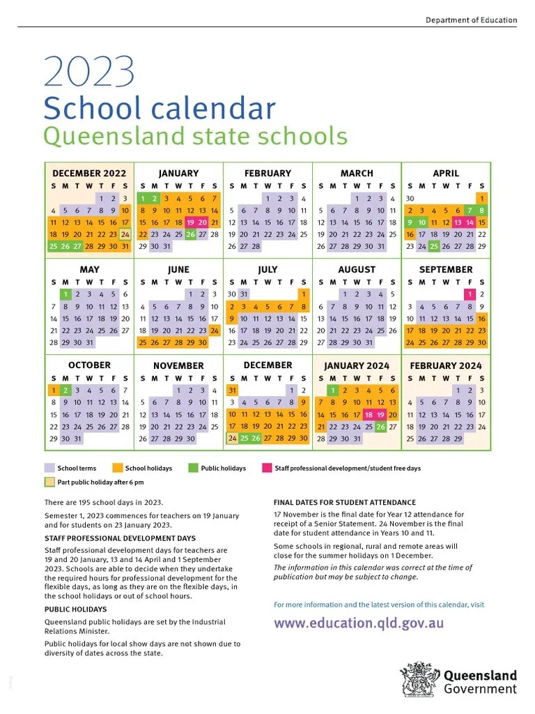 2023 School Calendar PDF | PDF | Academia