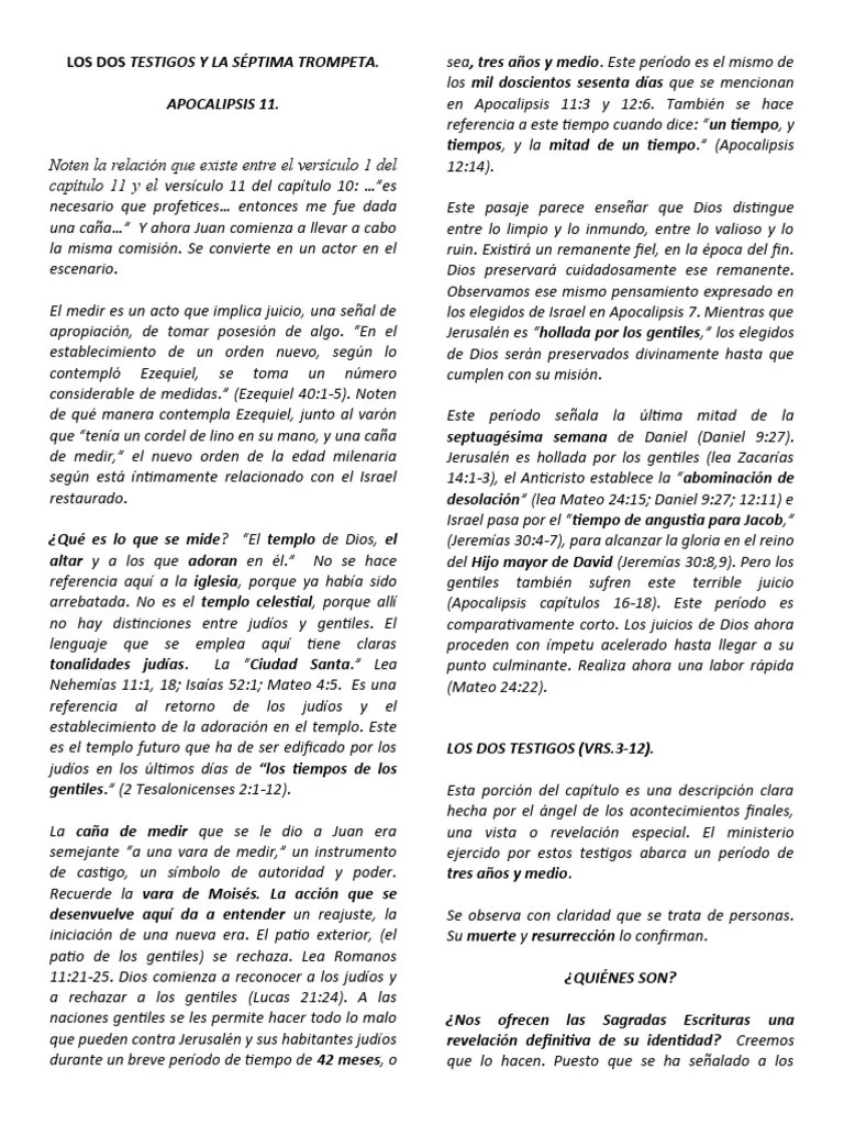 Apocalipsis 11 | PDF | Libro De Revelación | Jesús