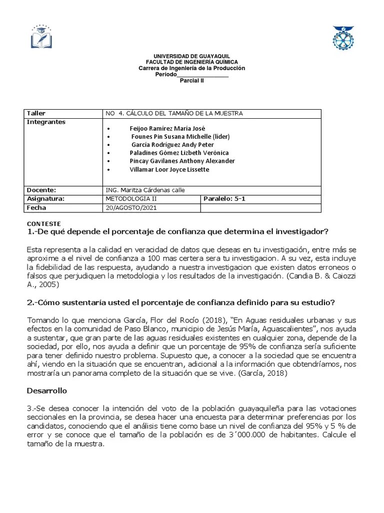 Metodología La Investigación 2 - Cálculo Tamaño De La Muestra ...