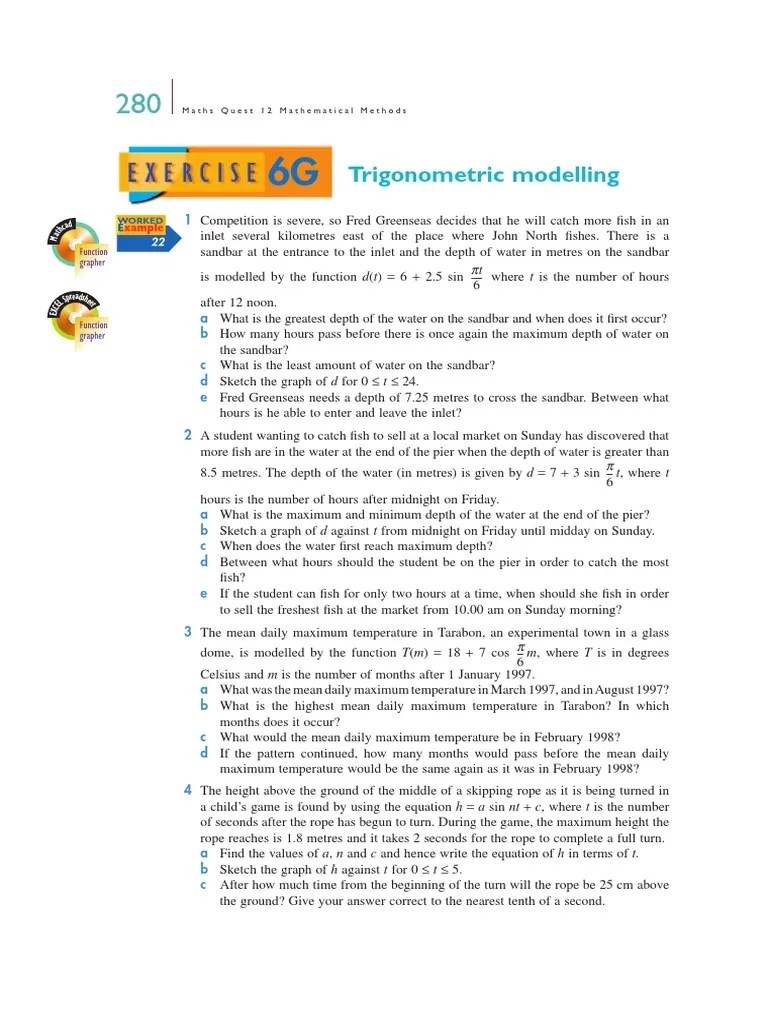 Apps Of Circular Functions Practice | PDF | Trigonometric Functions | Function (Mathematics)