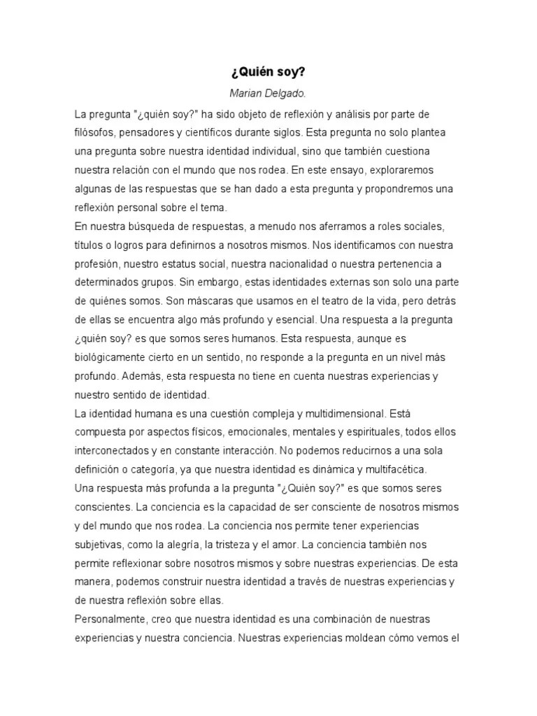 Quién Soy | PDF