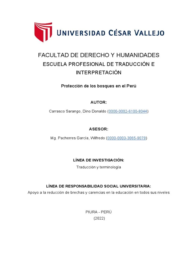 Protección De Los Bosques En El Perú. | PDF | Los Bosques | Entorno Natural