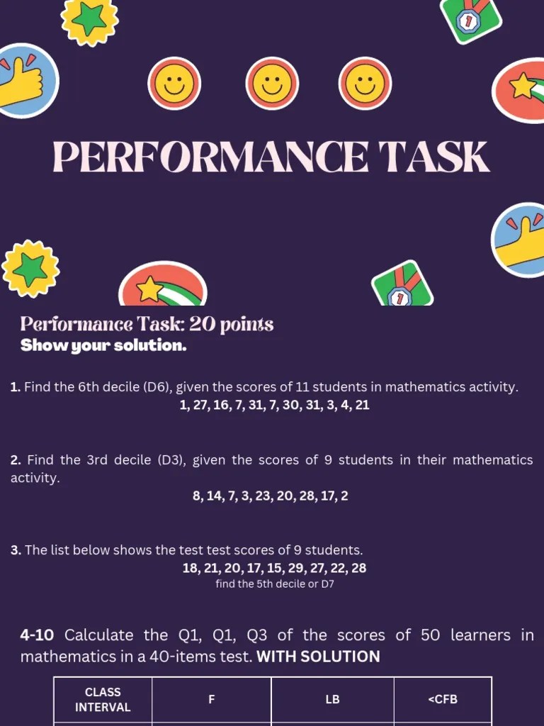Activity Deciles For Ungrouped Data & Quartiles For Grouped Data | PDF